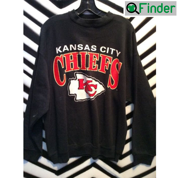 Vintage Style Kansas City Chiefs Football Crewneck Sweatshirt - Q