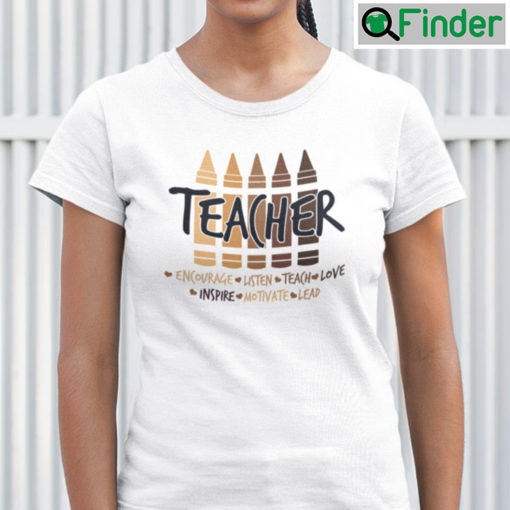 Black Teacher Melanin Crayons Shirt Black History Month