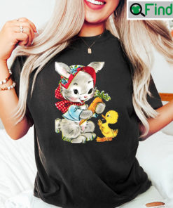 Bunny And Chick Eats Carrot Easter Day Shirt