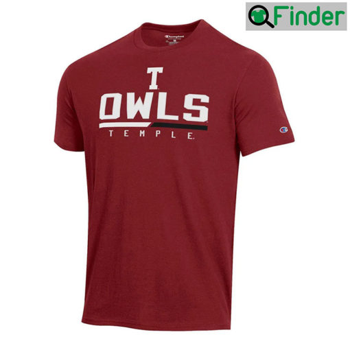 Champion Temple Owls University Print T shirt Gift For Fan