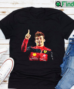 Charles Leclerc Finger Celebration F1 Fan Gifts T Shirt