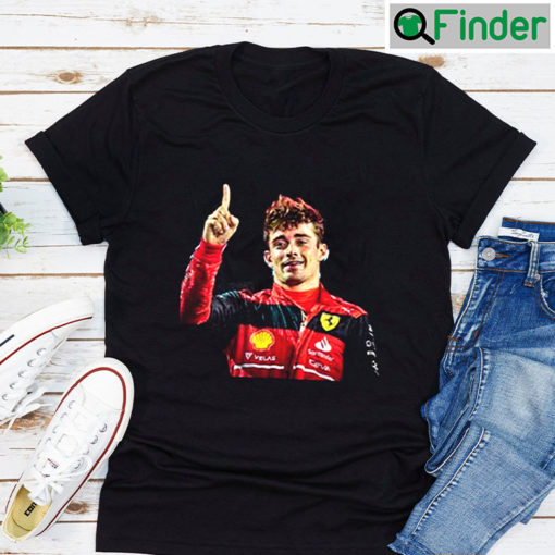 Charles Leclerc Finger Celebration F1 Fan Gifts T Shirt