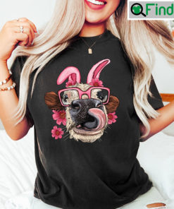 Easter Bunny Ears Cow Head T Shirt