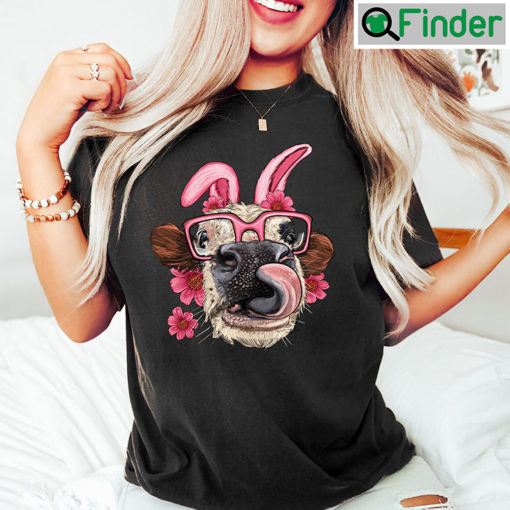 Easter Bunny Ears Cow Head T Shirt