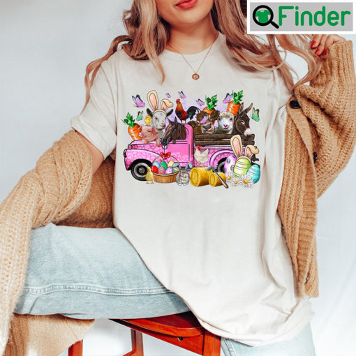 Easter Day Farm Animals Truck T Shirt