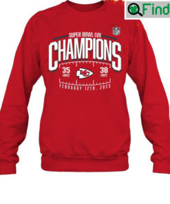 Kansas City Chiefs 2023 Super Bowl Champions Score Sweatshirt