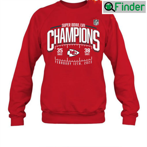 Kansas City Chiefs 2023 Super Bowl Champions Score Sweatshirt