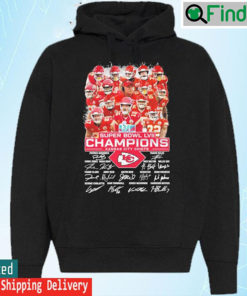 Kansas City Chiefs Super Bowl LVII Champions Signatures Hoodie