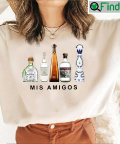 Mis Amigos Tequila Bottles Tee Shirt