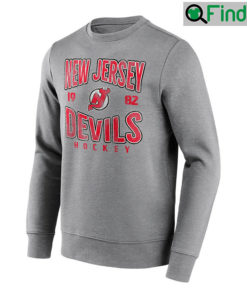 New Jersey Devils NJ Ice Hockey Vintage Crew Sweatshirt