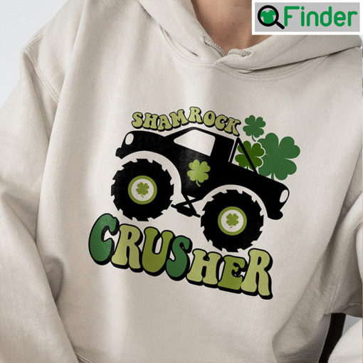 Shamrock Crusher Kids St Patricks Day Truck Boys Shirt