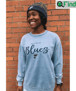 St. Louis Blues Print Logo Crewneck Sweatshirt