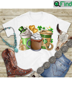 St. Patricks Day Coffee Lucky Shamrock Tee