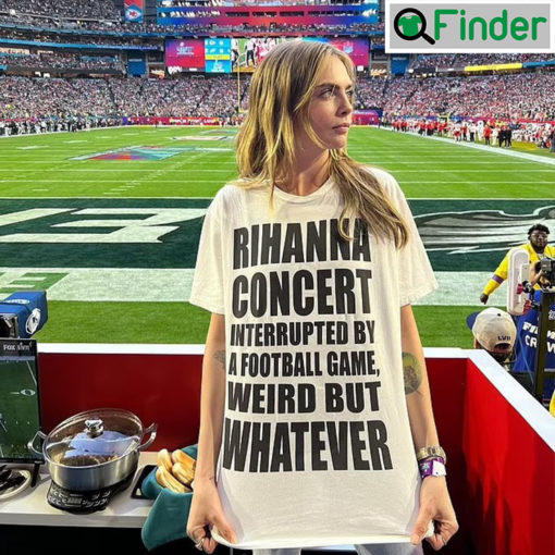 Super Bowl Cara Delevingne Rihanna Concert T Shirt
