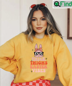 Thick Thighs Easter Vibes Happy Bunny Shirt