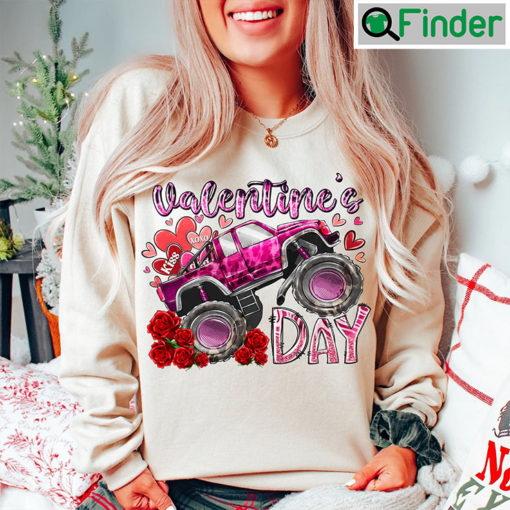 Valentines Day Monster Truck T Shirt