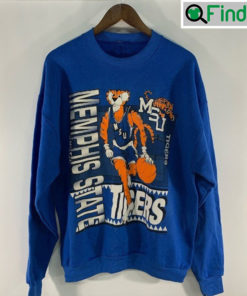 Vintage 90s NCAA Memphis Tigers Basketball Logo Crewneck Sweatshirt