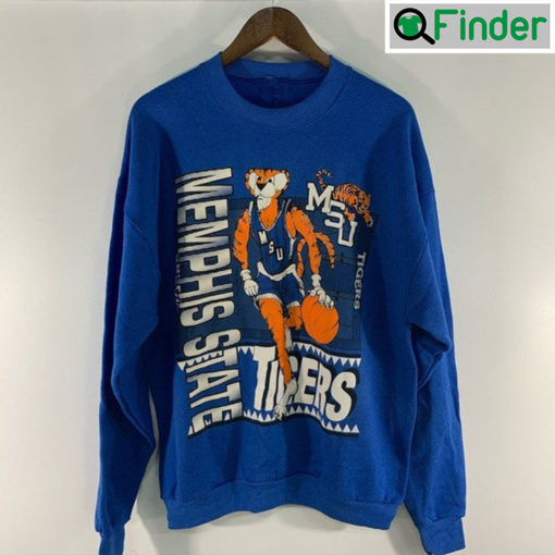 Vintage 90s NCAA Memphis Tigers Basketball Logo Crewneck Sweatshirt