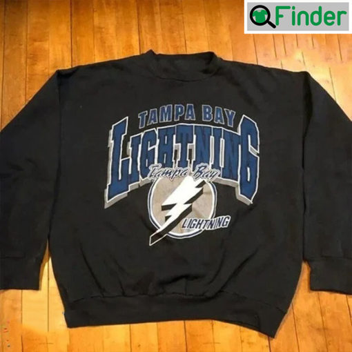 Vintage 90s Style Tampa Bay Lightning Logo Crewneck Sweatshirt