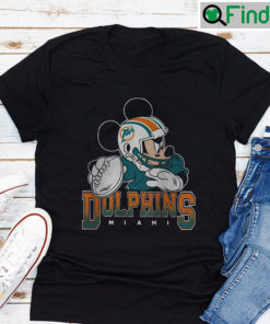 Vintage Mickey Mouse Miami Dolphins Football T Shirt For Fan