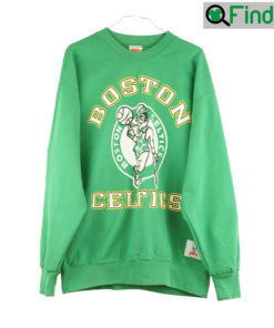 Vintage Style 1990s Boston Celtics Basketball Logo Crewneck Sweatshirt