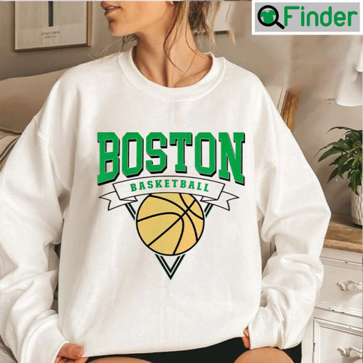 Vintage Style 90s Boston Basketball Crewneck Sweatshirt