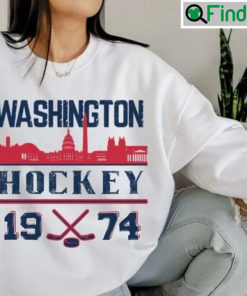 Vintage Style 90s Washington Capital Hockey Print Crewneck Sweatshirt