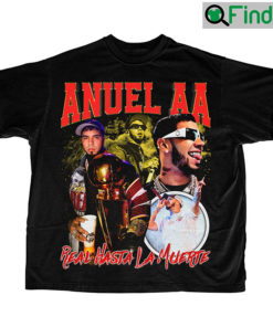 Anuel AA Retro Vintage Print T Shirt