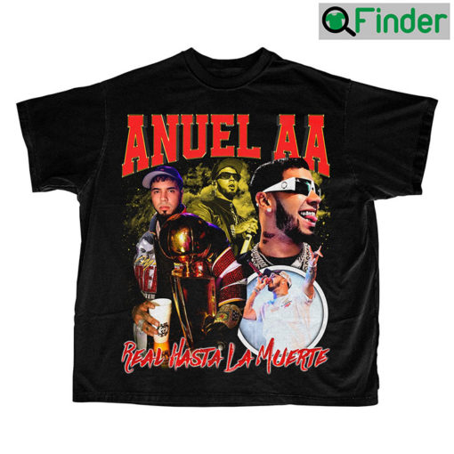 Anuel AA Retro Vintage Print T Shirt