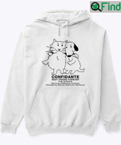Confidante Best Friend Forever Cat And Dog Hoodie Shirt