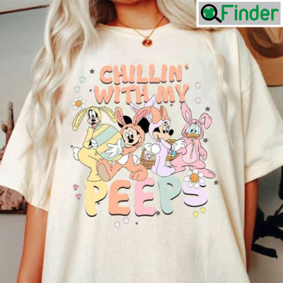 Disney Easter Egg Bunny Chillin With My Peeps T shirt
