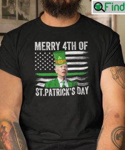 Merry 4th Of St Patricks Day Joe Biden Leprechaun Hat Shirt
