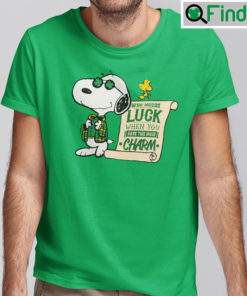 Snoopy Who Needs Luck When You Have This Much Charm Shirt