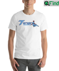 Trea Turner Slide Powder Blue Font Unisex Tee