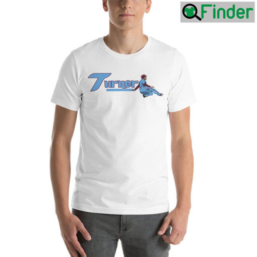 Trea Turner Slide Powder Blue Font Unisex Tee