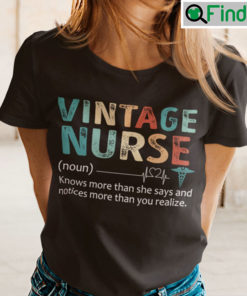 Vintage Nurse T Shirt Noun Definition