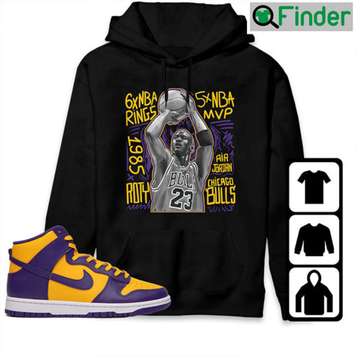 Dunk High Purple University Gold Unisex Hoodie Shirt