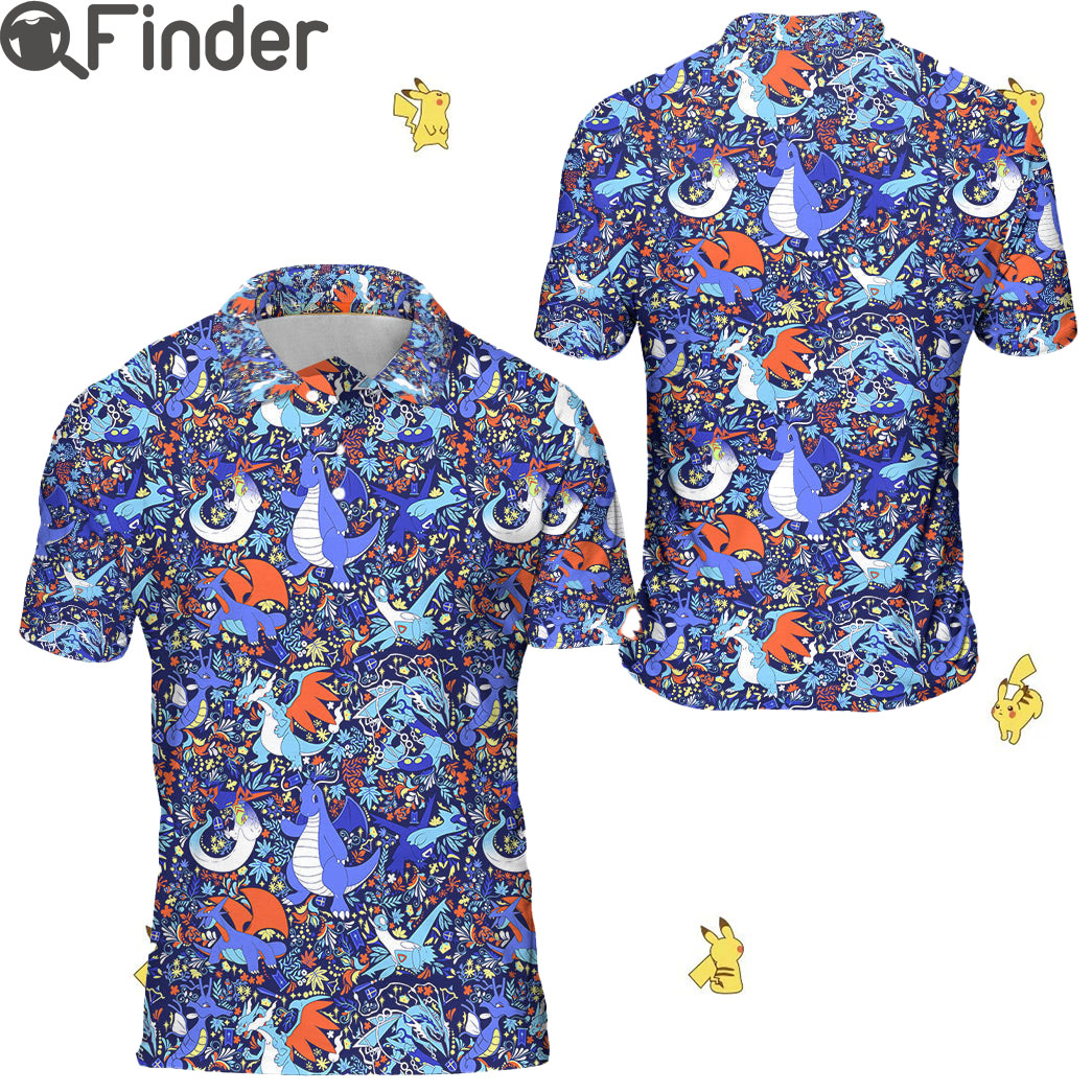 Pokemon Dragon Type Custom Polo Shirt - Q-Finder Trending Design T Shirt