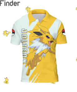 Pokemon Eevee Evolution Electric Type Jolteon Custom Polo Shirt