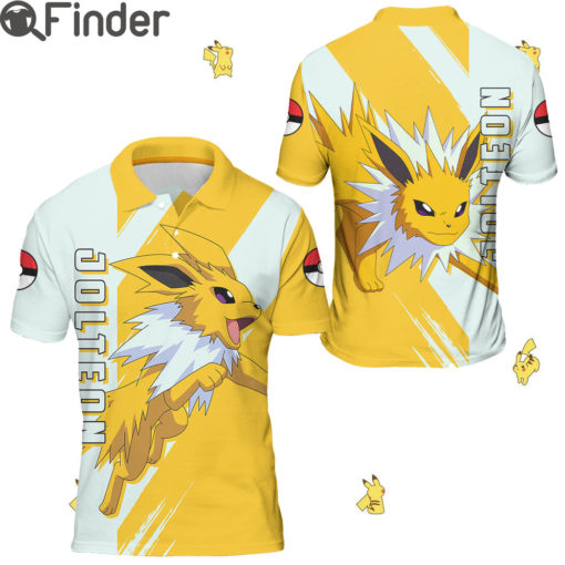 Pokemon Eevee Evolution Electric Type Jolteon Custom Polo T Shirts