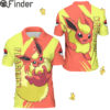 Pokemon Eevee Evolution Fire Type Flareon Custom Polo T Shirt