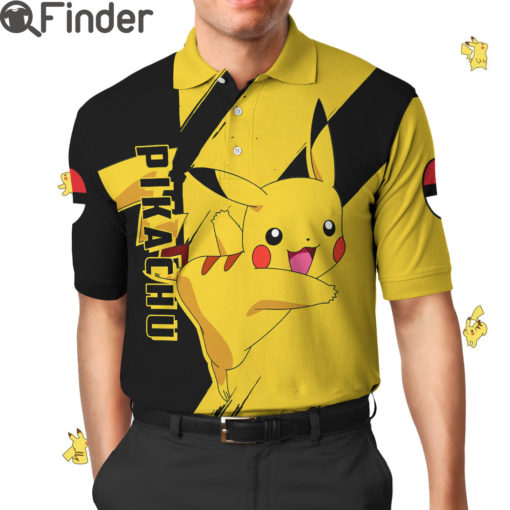 Pokemon Electric Type Pikachu Custom Polo Shirt