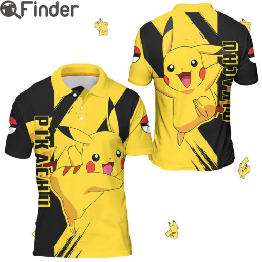 Pokemon Electric Type Pikachu Custom Polo Shirts