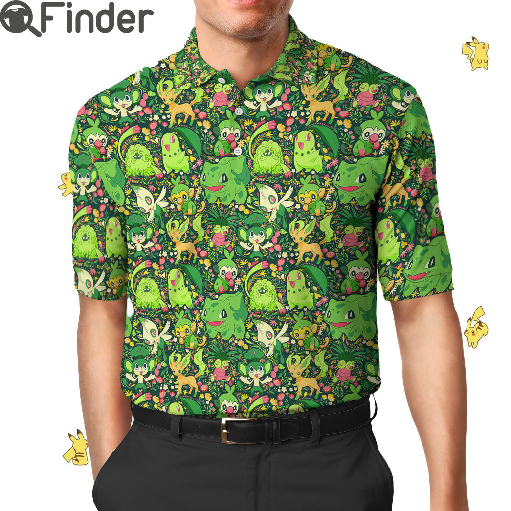 Grass Pokemon St.Patrick's Day Hawaiian Shirt