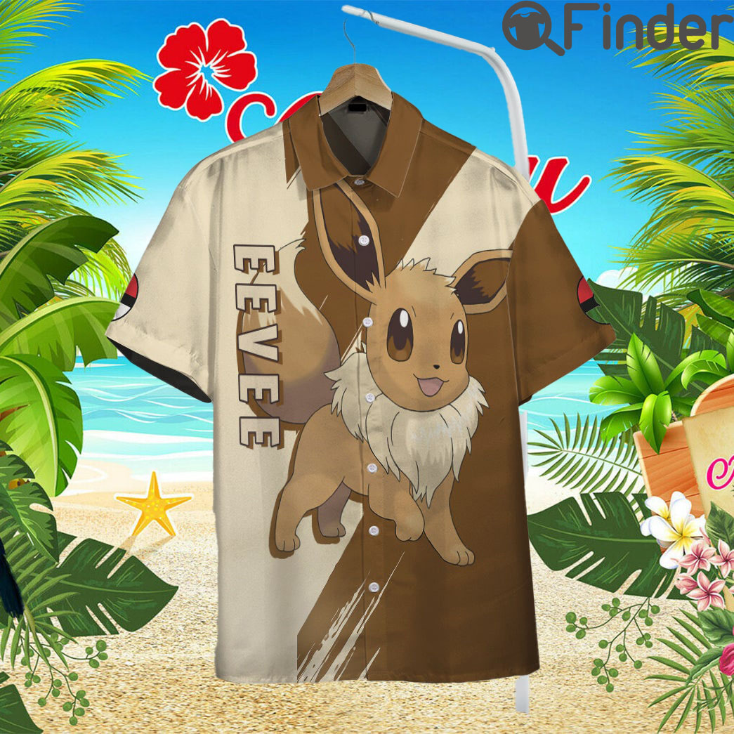 Eevee Evolution Anime Movies Hawaiian Shirt