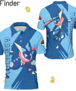 Pokemon Starter Duo Type Water Dark Greninja Custom Polo Shirt