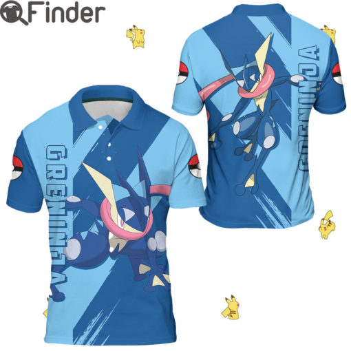 Pokemon Starter Duo Type Water Dark Greninja Custom Polo Shirt