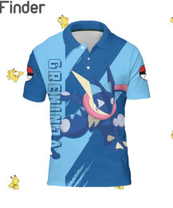 Pokemon Starter Duo Type Water Dark Greninja Custom Polo T Shirts