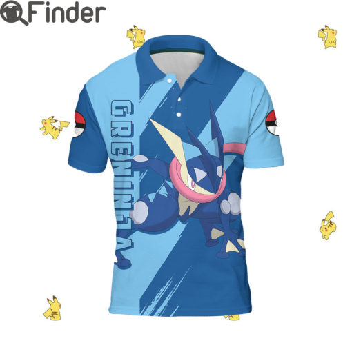 Pokemon Starter Duo Type Water Dark Greninja Custom Polo T Shirts