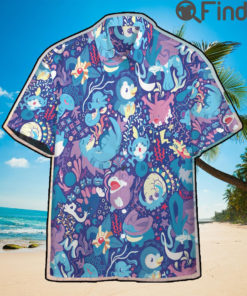 Pokemon Type Water Custom Hawaii Button Shirts